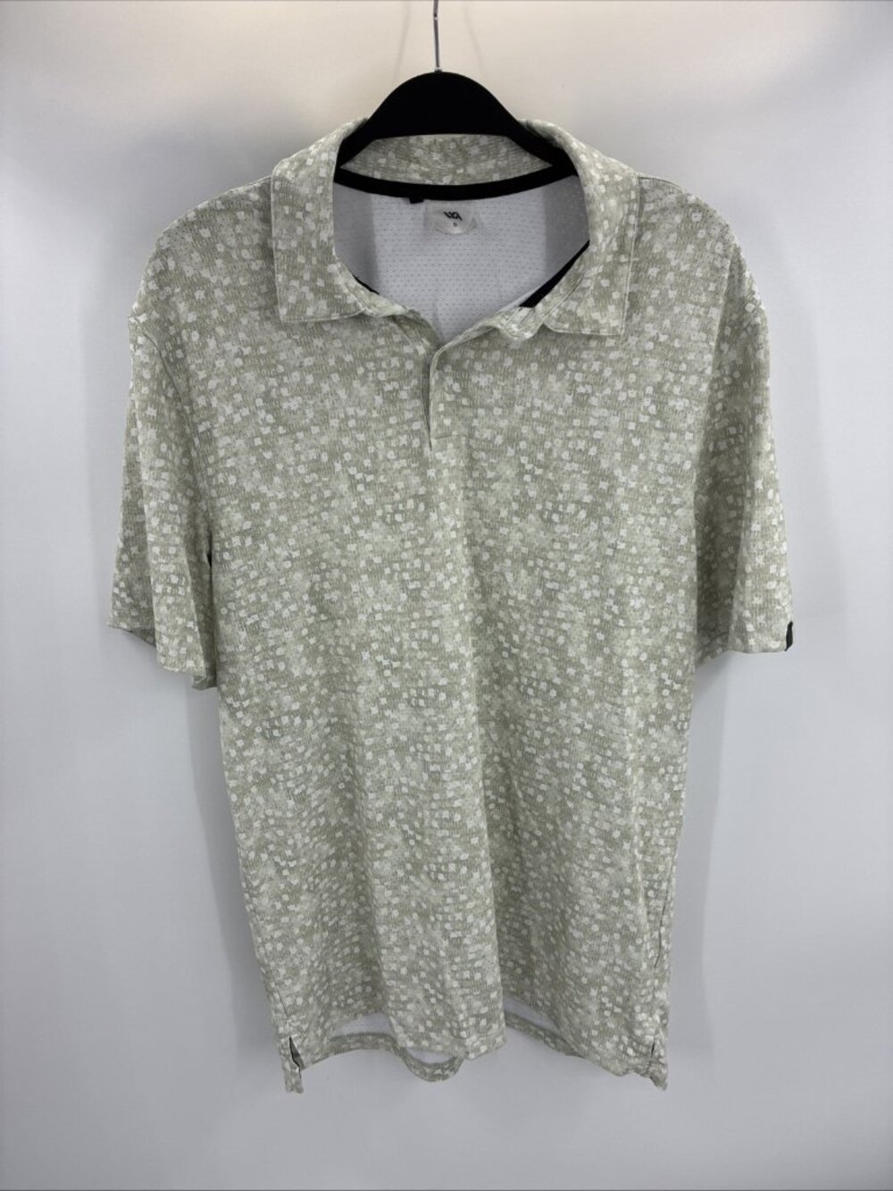 VRST Mens Golf Polo Shirt Size S Green White Performance Stretch Short Sleeve - Picture 3 of 7